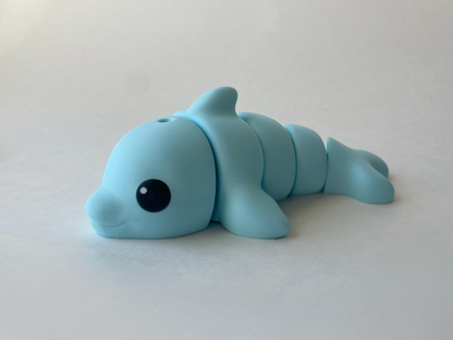 Baby Blue Dolphin Flexi Toy Marine Animal for Tactile Learning Play!