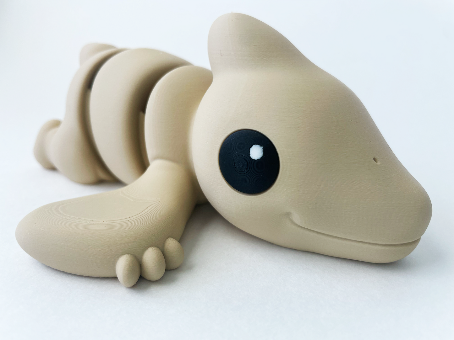 Zou's Solid Beige Pterodactyl Fidget Toy- - High-Quality 3D Printed Articulated Pterodactyl for Tabletop Tactile Play & Stress Relief