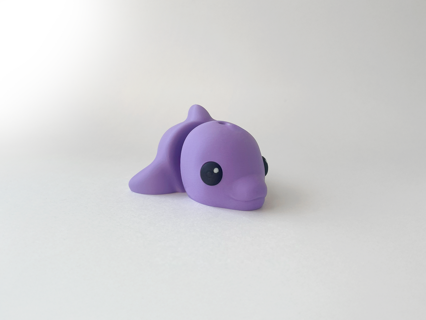 ZOU's Purple Dolphin Fidget Toy - Medium High-Quality 3D-Printed Articulated Buddy with Tiki-Taka Noise for Indoor and Outdoor Play & Stress Relief