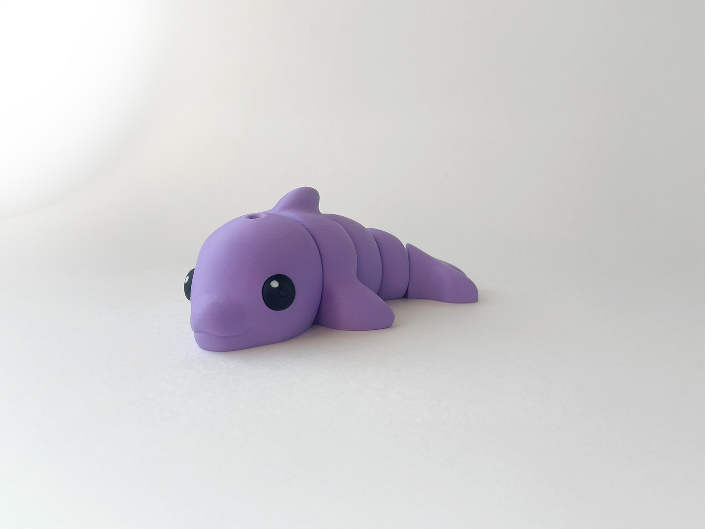 ZOU's Purple Dolphin Fidget Toy - Medium High-Quality 3D-Printed Articulated Buddy with Tiki-Taka Noise for Indoor and Outdoor Play & Stress Relief