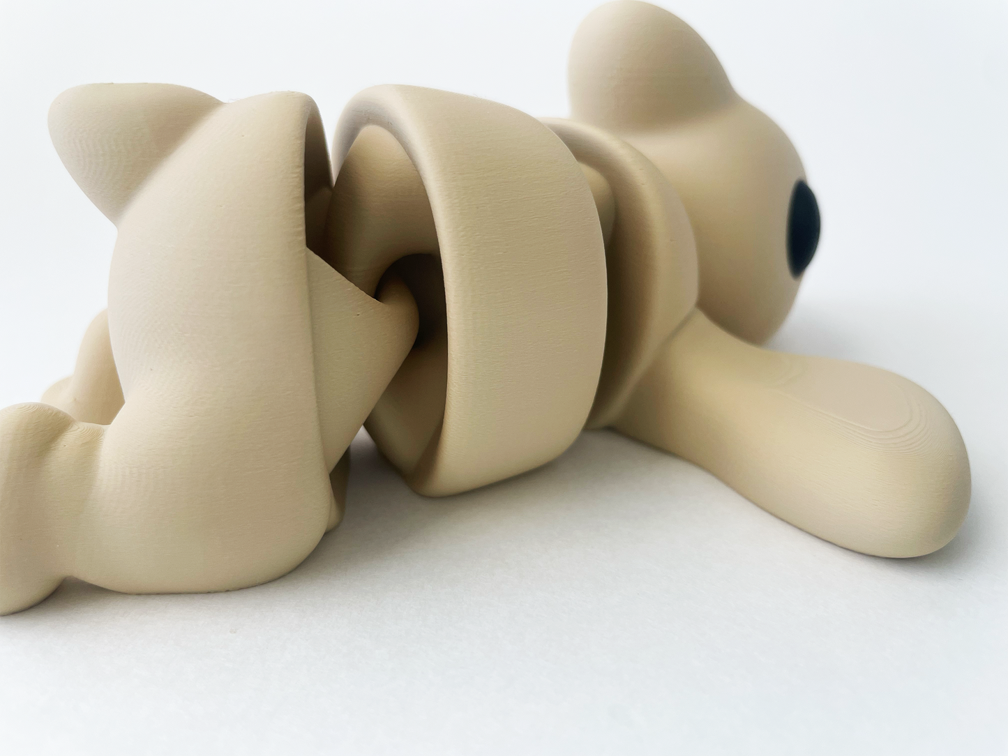Zou's Solid Beige Pterodactyl Fidget Toy- - High-Quality 3D Printed Articulated Pterodactyl for Tabletop Tactile Play & Stress Relief