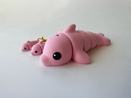 Pink Dolphin Flexi Toy Marine Animal for Tactile Learning Play!