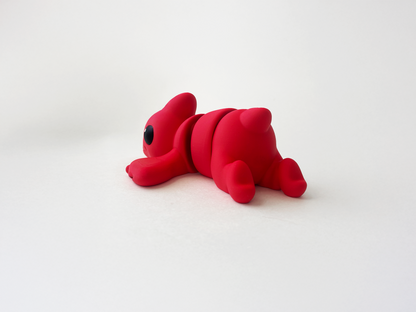 Zou's Red Pterodactyl Fidget Toy- - High-Quality 3D Printed Articulated Pterodactyl for Tabletop Tactile Play & Stress Relief