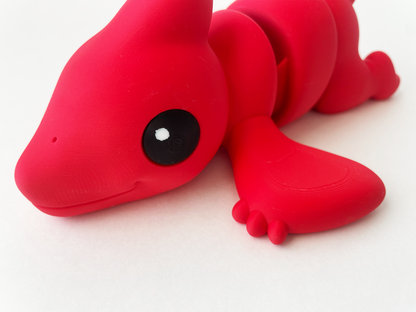 Zou's Red Pterodactyl Fidget Toy- - High-Quality 3D Printed Articulated Pterodactyl for Tabletop Tactile Play & Stress Relief