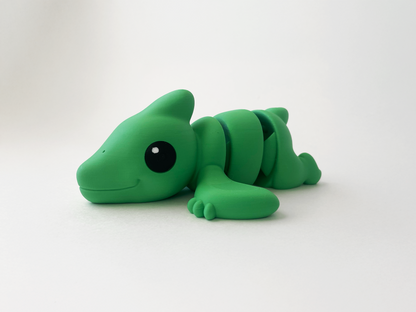 Zou's Large Green Pterodactyl Fidget Toy- - High-Quality 3D Printed Articulated Pterodactyl for Tabletop Tactile Play & Stress Relief
