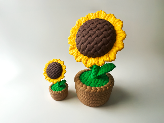 Sunflowers in a Latte Basket Desktop Decor For Lovers and Friends
