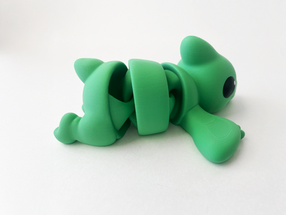 Zou's Large Green Pterodactyl Fidget Toy- - High-Quality 3D Printed Articulated Pterodactyl for Tabletop Tactile Play & Stress Relief