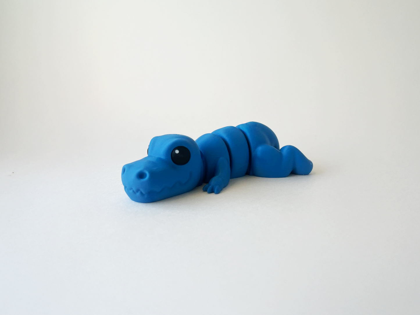 ZOU's Blue T-Rex Dino Fidget Toy - Medium High-Quality 3D-Printed Articulated Buddy with Tiki-Taka Noise for Indoor and Outdoor Play & Stress Relief