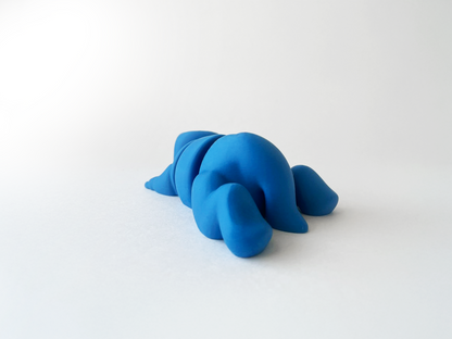 ZOU's Blue T-Rex Dino Fidget Toy - Medium High-Quality 3D-Printed Articulated Buddy with Tiki-Taka Noise for Indoor and Outdoor Play & Stress Relief