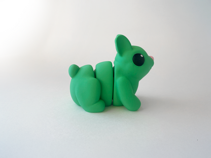 Easter's Green Bunny Fidget Toy - Medium High-Quality 3D-Printed Articulated Buddy with Tiki-Taka Noise for Indoor and Outdoor Play & Stress Relief
