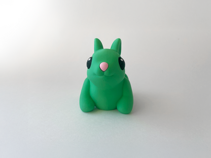Easter's Green Bunny Fidget Toy - Medium High-Quality 3D-Printed Articulated Buddy with Tiki-Taka Noise for Indoor and Outdoor Play & Stress Relief