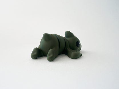 Zou's Dark Green Pterodactyl Fidget Toy- - High-Quality 3D Printed Articulated Pterodactyl for Tabletop Tactile Play & Stress Relief