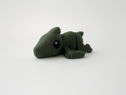 Zou's Dark Green Pterodactyl Fidget Toy- - High-Quality 3D Printed Articulated Pterodactyl for Tabletop Tactile Play & Stress Relief