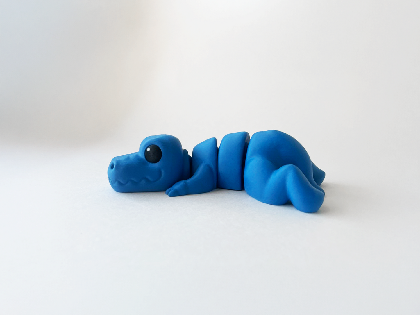 ZOU's Blue T-Rex Dino Fidget Toy - Medium High-Quality 3D-Printed Articulated Buddy with Tiki-Taka Noise for Indoor and Outdoor Play & Stress Relief