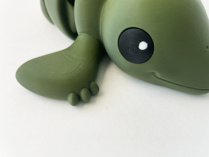 Zou's Dark Green Pterodactyl Fidget Toy- - High-Quality 3D Printed Articulated Pterodactyl for Tabletop Tactile Play & Stress Relief