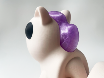 ZOU's BIG Beige Unicorn Fidget Toy - High-Quality 3D-Printed Articulated Unicorn with Tiki-Taka Noise for Indoor and Outdoor Play & Stress Relief