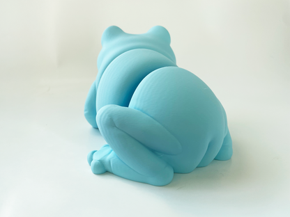 ZOU's BIG Blue Frog Fidget Toy - Large High-Quality 3D Printed Articulated Froggy for Indoor & Outdoor & Stress Relief Play