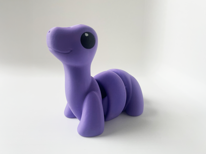 ZOU's Baby Purple Brontosaurus Fidget Toy - High-Quality 3D Printed Articulated Brontosaurus Dinosaur for Indoor & Outdoor Stress Relief Play (Copy)