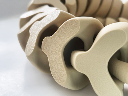 ZOU's Large Solid Beige Boa Snake Toy - High-Quality 3D-Printed Articulated Buddy with Tiki-Taka Noise for Indoor and Outdoor Play