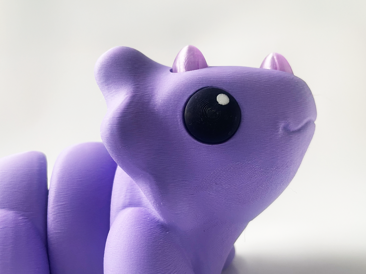 ZOU's BIG Purple Triceratops Dino Fidget Toy - High-Quality 3D Printed Articulated Dinosaur for Indoor & Outdoor Stress Relief Play