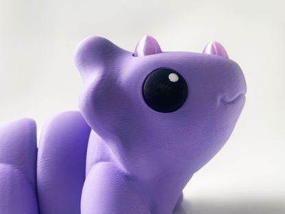 ZOU's BIG Purple Triceratops Dino Fidget Toy - High-Quality 3D Printed Articulated Dinosaur for Indoor & Outdoor Stress Relief Play