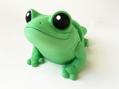 ZOU's BIG Green Frog Fidget Toy - Large High-Quality 3D Printed Articulated Froggy for Indoor & Outdoor & Stress Relief Play