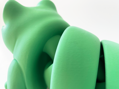 ZOU's BIG Green Frog Fidget Toy - Large High-Quality 3D Printed Articulated Froggy for Indoor & Outdoor & Stress Relief Play