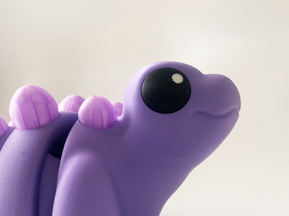 ZOU's BIG Purple Stegosaurus Dino Fidget Toy - High-Quality 3D Printed Articulated Dinosaur for Indoor & Outdoor & Stress Relief Play