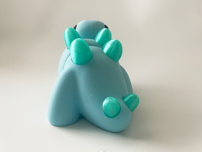 ZOU's BIG Blue Stegosaurus Dino Fidget Toy - High-Quality 3D Printed Articulated Dinosaur for Indoor & Outdoor & Stress Relief Play