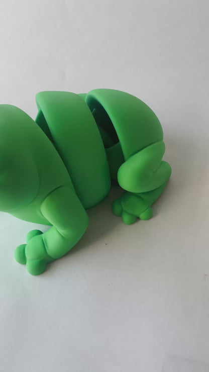 Classic Green Frog Flexi Toy Figurine for Tactile Learning Play!