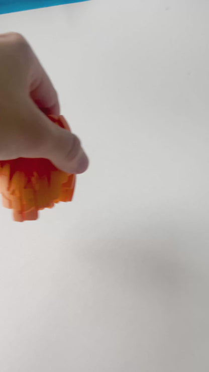 Jack’s Orange Pumpkin Fidget Toy- - High-Quality 3D Printed Articulated Pumpkin Fidget for Tabletop Tactile Play