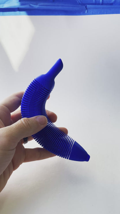 Blue Flexi Banana Fidget Toy for Pretend Tactile STEM Play