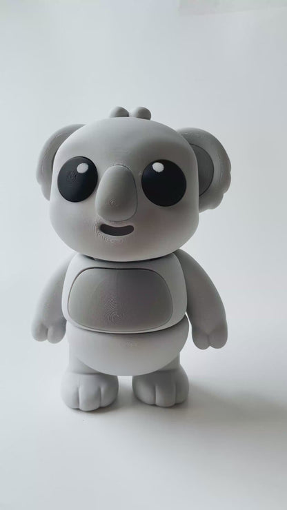 Classic Grey Koala Flexi Toy Figurine for Tactile Learning Play!
