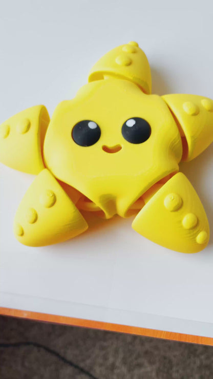 Yellow Starfish Toy for Marine Tactile Learning Play!