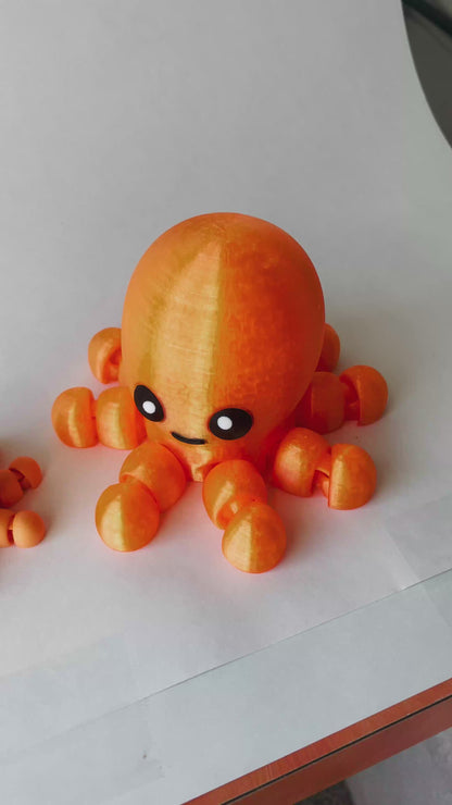 Orange Octopus Flexi Toy Marine Animal for Tactile Learning Play!