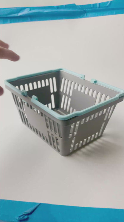 Mom's Shopping Basket - Medium Articulated Basket for Tabletop Tactile Play or Pretend Shopping & Stress Relief