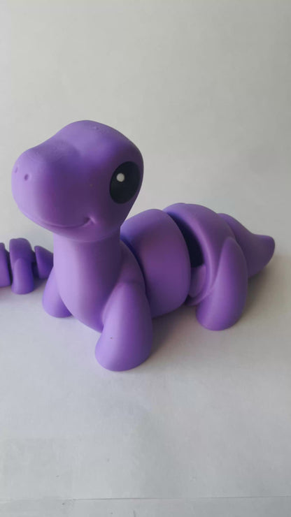 Purple Brontosaurus Dinosaur Flexi Toy Figurine for STEM Learning Play!