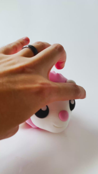 Pink Hedgehog Flexi Toy Figurine for Tactile Learning Play!
