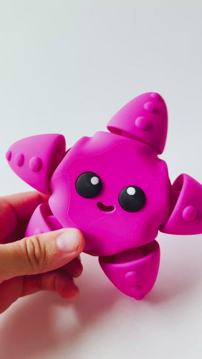 Magenta Starfish Toy for Marine Tactile Learning Play!