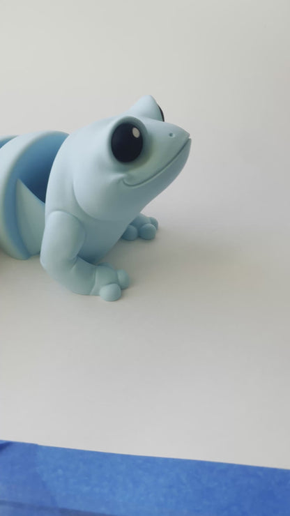 ZOU's BIG Blue Frog Fidget Toy - Large High-Quality 3D Printed Articulated Froggy for Indoor & Outdoor & Stress Relief Play