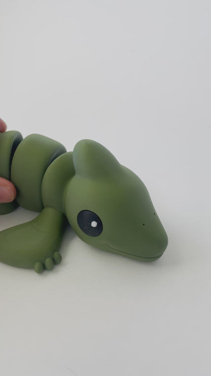 Zou's Dark Green Pterodactyl Fidget Toy- - High-Quality 3D Printed Articulated Pterodactyl for Tabletop Tactile Play & Stress Relief