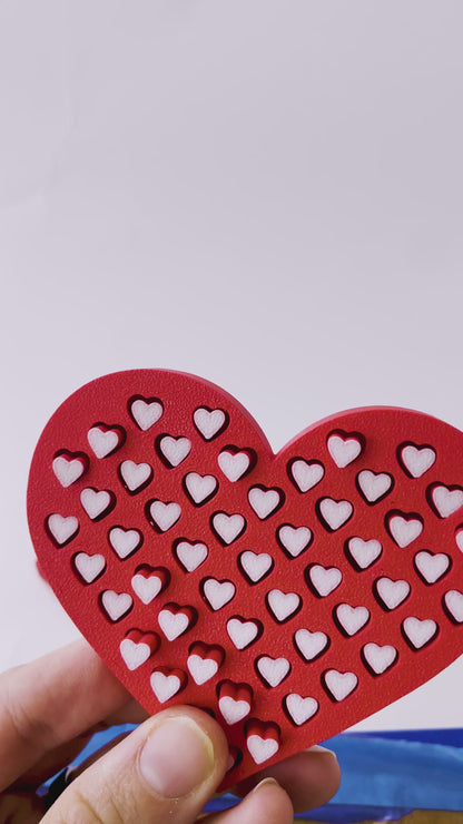 Mom’s Tactile Red Heart Fidget Toy for Pretend Loving Play