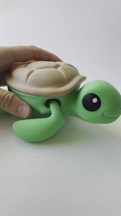 Larry the Large Green Sea Turtle Premium Toy for Fun Marine Animal Pretend Play and Tactile STEM Learning